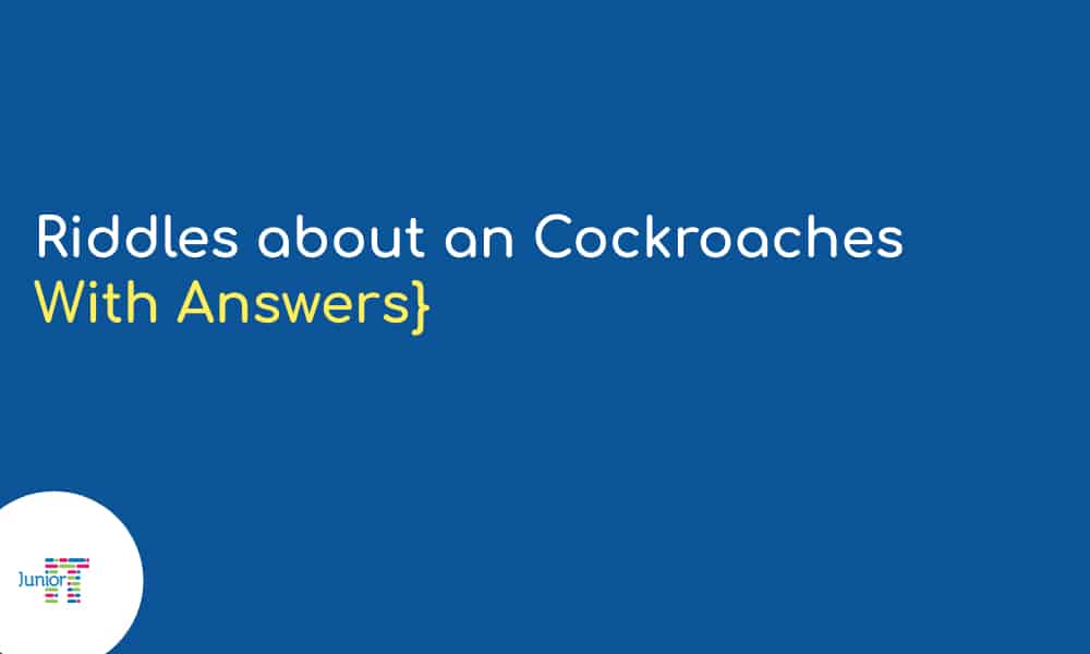 Riddles about an Cockroaches [with answers]:​